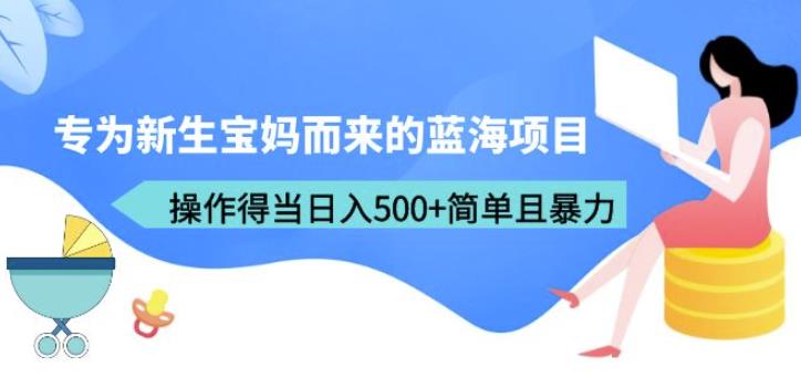 专为新生宝妈而来的蓝海项目，操作得当日入500+简单且暴力（教程+工具）【揭秘】插图