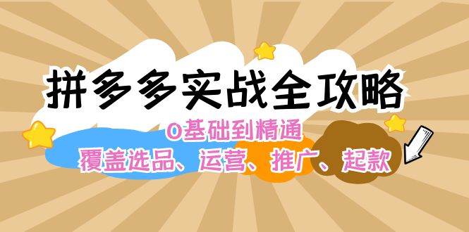 （12292期）拼多多实战全攻略：0基础到精通，覆盖选品、运营、推广、起款插图