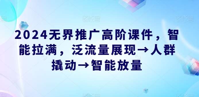 2024无界推广高阶课件，智能拉满，泛流量展现→人群撬动→智能放量插图