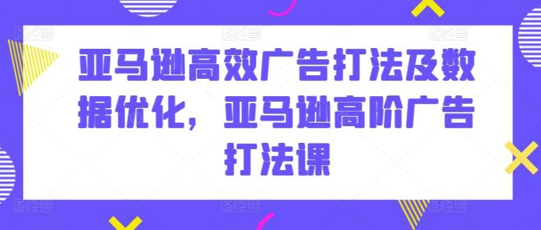 亚马逊高效广告打法及数据优化，亚马逊高阶广告打法课插图