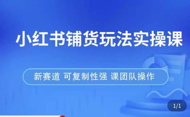 小红书铺货玩法实操课，流量大，竞争小，非常好做，新赛道，可复制性强，可团队操作插图