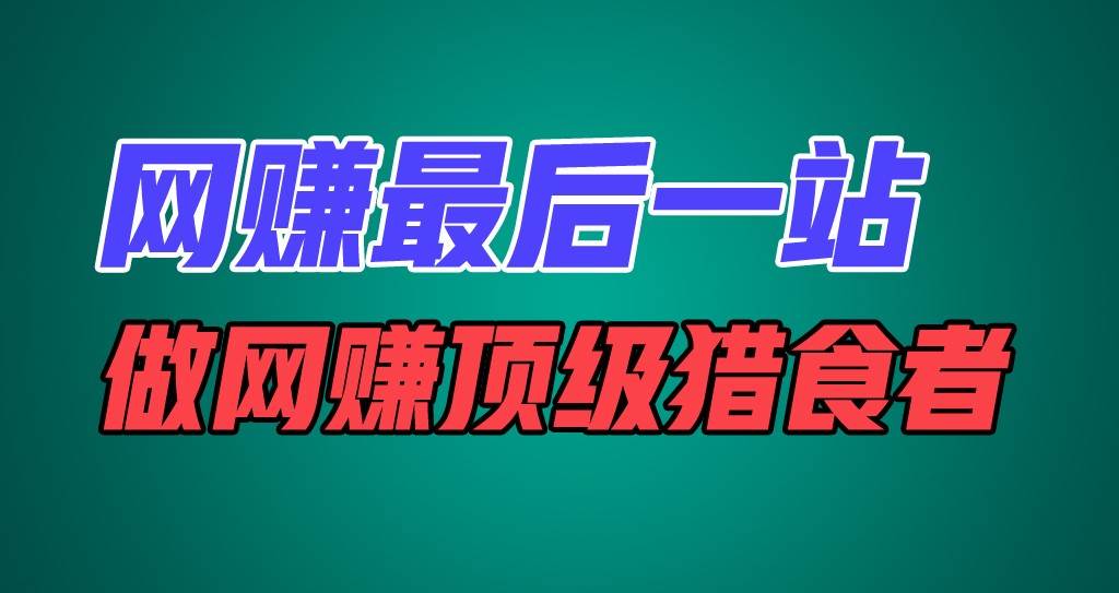 网赚最后一站，卖项目，做网赚顶级猎食者插图