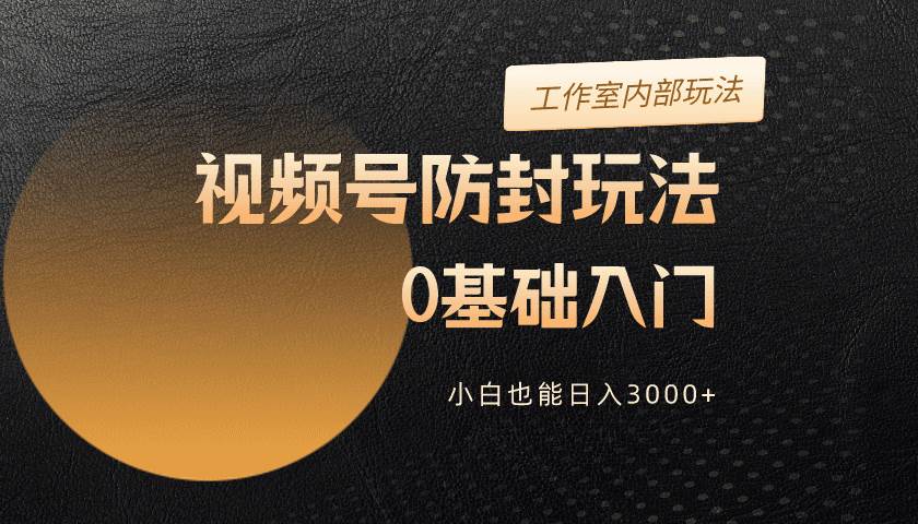 （10107期）2024视频号升级防封玩法，零基础入门，小白也能日入3000+插图