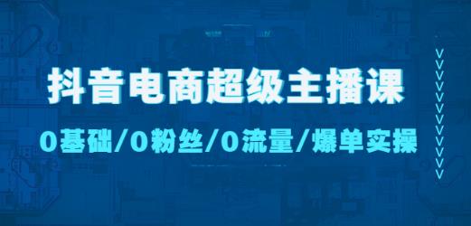 抖音电商超级主播课：0基础、0粉丝、0流量、爆单实操！插图