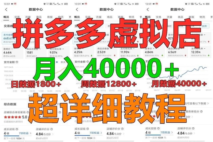 拼多多虚拟电商训练营月入40000+，全网最详细，你做你也行，暴利稳定长久插图