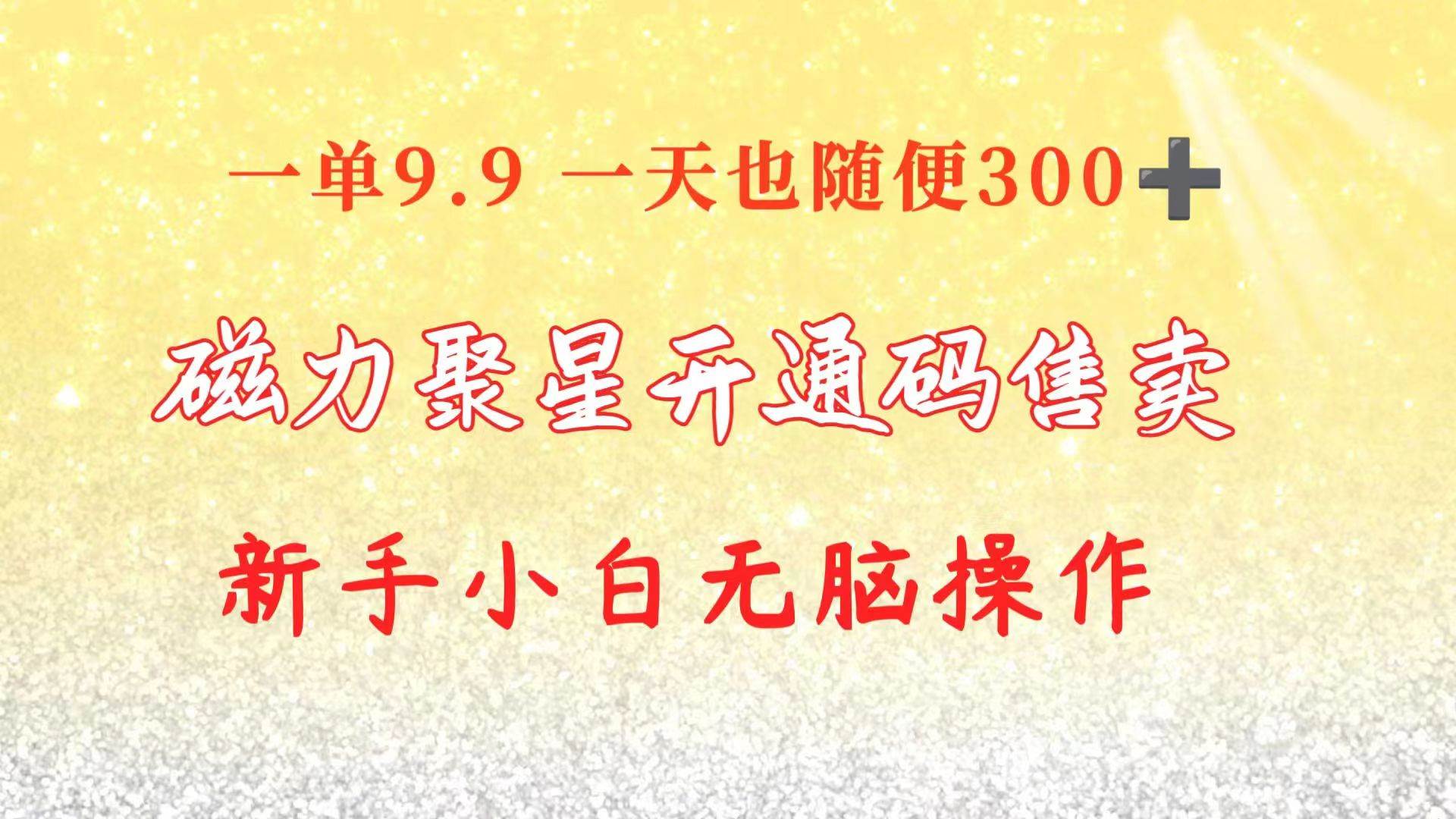 （10519期）快手磁力聚星码信息差 售卖  一单卖9.9  一天也轻松300+ 新手小白无脑操作插图