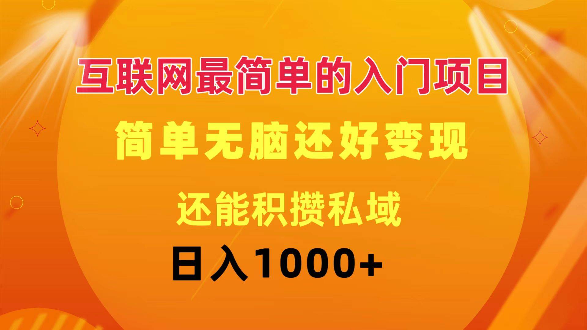 （11922期）互联网最简单的入门项目：简单无脑变现还能积攒私域一天轻松1000+插图