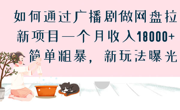 如何通过广播剧做网盘拉新项目一个月收入18000+，简单粗暴，新玩法曝光插图