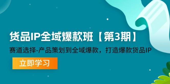 （12078期）货品-IP全域爆款班【第3期】赛道选择-产品策划到全域爆款，打造爆款货品IP插图