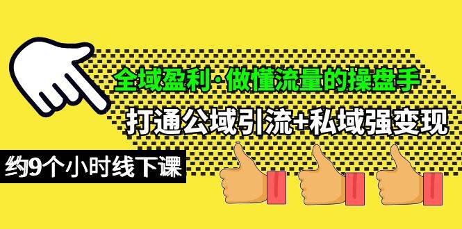 （10045期）全域盈利·做懂流量的操盘手，打通公域引流+私域强变现，约9个小时线下课插图