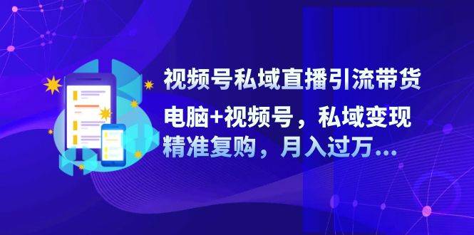 （12249期）视频号私域直播引流带货：电脑+视频号，私域变现，精准复购，月入过万…插图