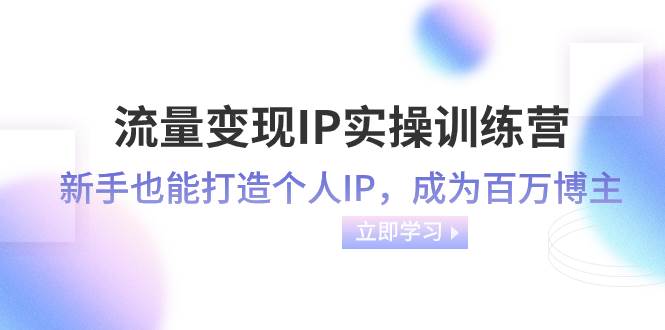 （8134期）流量变现-IP实操训练营：新手也能打造个人IP，成为百万 博主（46节课）插图