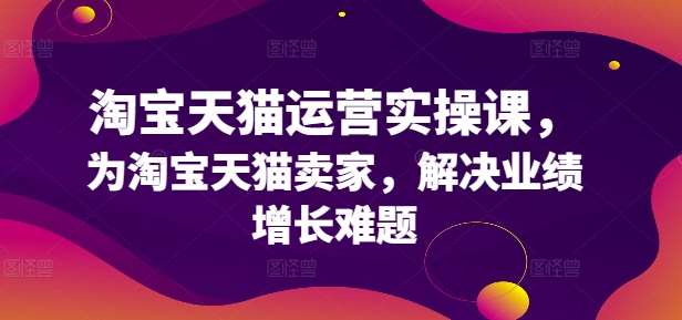 淘宝天猫运营实操课，为淘宝天猫卖家，解决业绩增长难题插图