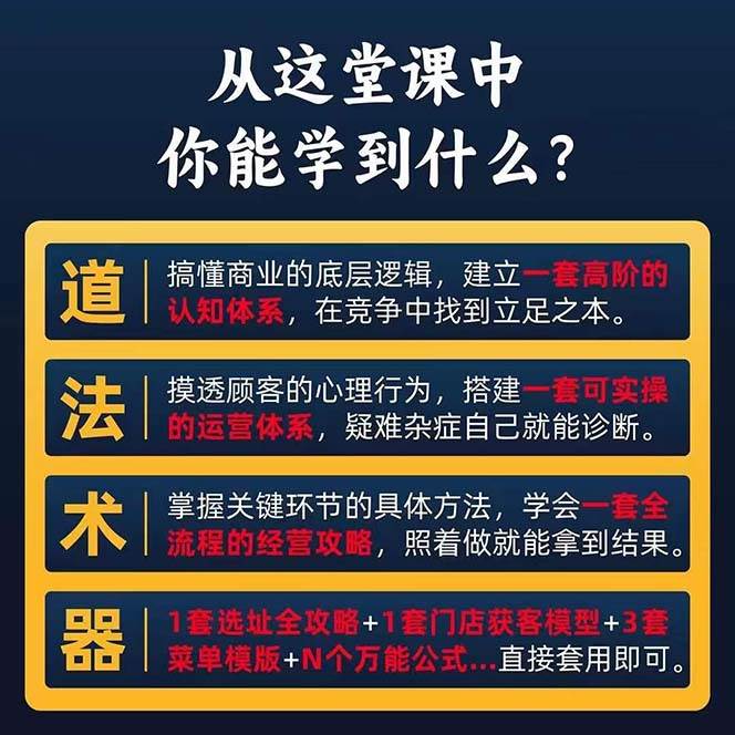 （11277期）餐饮店盈利实操方法：教你怎样开一家持续能赚钱的餐厅（25节）插图1