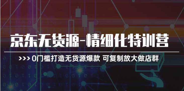 （11303期）京东无货源-精细化特训营，0门槛打造无货源爆款 可复制放大做店群插图