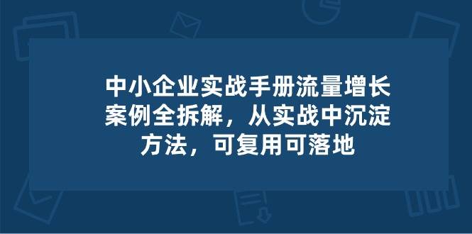 （10889期）中小 企业 实操手册-流量增长案例拆解，从实操中沉淀方法，可复用可落地插图