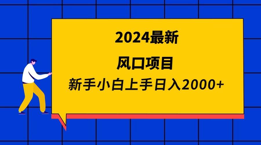 （9483期）2024最新风口项目 新手小白日入2000+插图