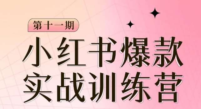 小红书博主爆款训练营第11期，手把手教你从0-1做小红书，从定位到起号到变现插图