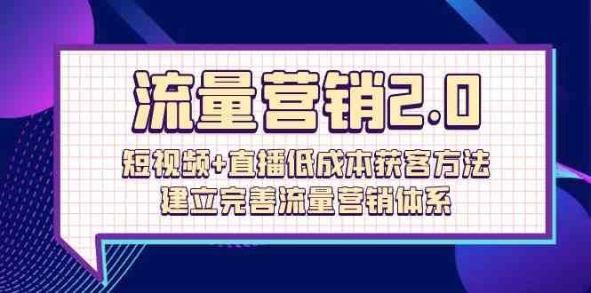 流量营销2.0：短视频+直播低成本获客方法，建立完善流量营销体系（72节）插图