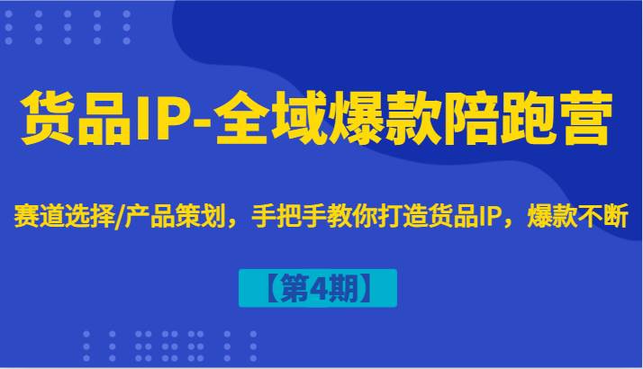 货品IP-全域爆款陪跑营【第4期】赛道选择/产品策划，手把手教你打造货品IP，爆款不断插图