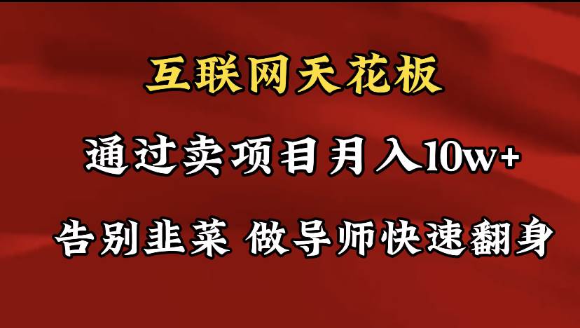 （9201期）导师训练营互联网的天花板，让你告别韭菜，通过卖项目月入10w+，一定要…插图