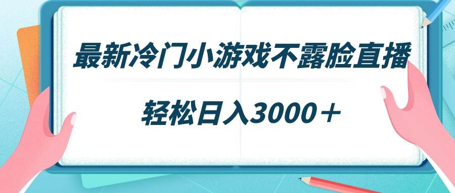 （9094期）最新冷门小游戏不露脸直播，场观稳定几千，轻松日入3000＋插图