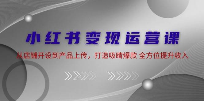 （12520期）小红书变现运营课：从店铺开设到产品上传，打造吸睛爆款 全方位提升收入插图