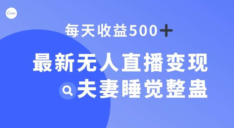 最新无人直播变现，夫妻睡觉整蛊，每天躺赚500+【揭秘】插图