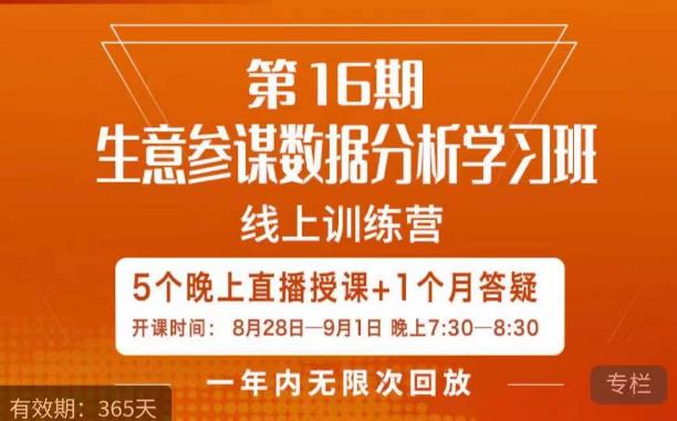 宁静·生意参谋数据分析学习班，解决商家4大痛点，学会分析数据，打造爆款！插图