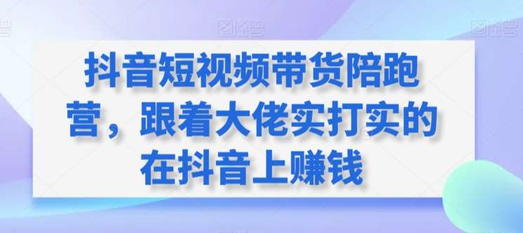 抖音短视频带货陪跑营，跟着大佬实打实的在抖音上赚钱插图