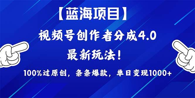 （9777期）2024蓝海项目视频号，最新方法， 100%过原创，条条爆款，单日变现1K+，…插图