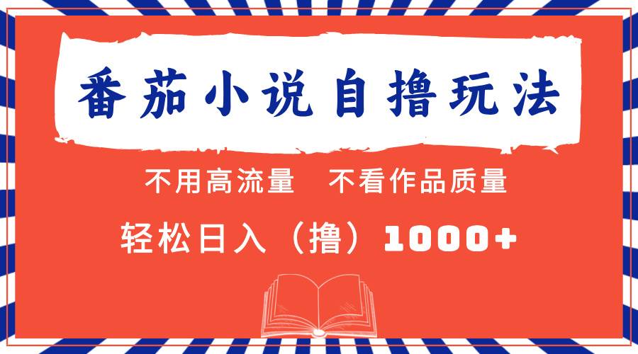 （13014期）番茄小说最新自撸 不看流量 不看质量 轻松日入1000+插图