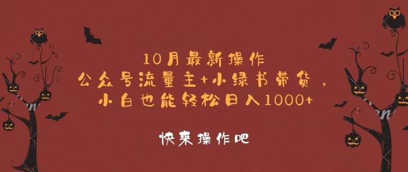 （12977期）10月最新操作，公众号流量主+小绿书带货，小白轻松日入1000+插图