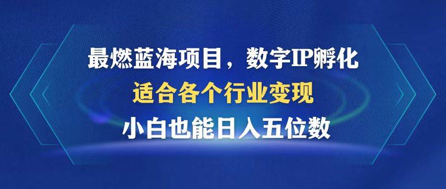 （12941期）最燃蓝海项目  数字IP孵化  适合各个行业变现  小白也能日入5位数插图