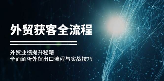 （12982期）外贸获客全流程：外贸业绩提升秘籍：全面解析外贸出口流程与实战技巧插图