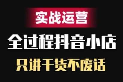 抖音小店精细化实战运营，只讲干货不废话插图