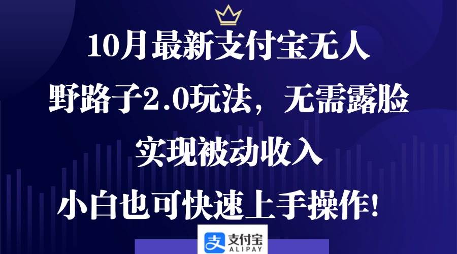 （12824期）10月最新支付宝无人野路子2.0玩法，无需露脸，实现被动收入，小白也可…插图