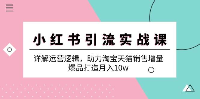 （12809期）小红书引流实战课：详解运营逻辑，助力淘宝天猫销售增量，爆品打造月入10w插图