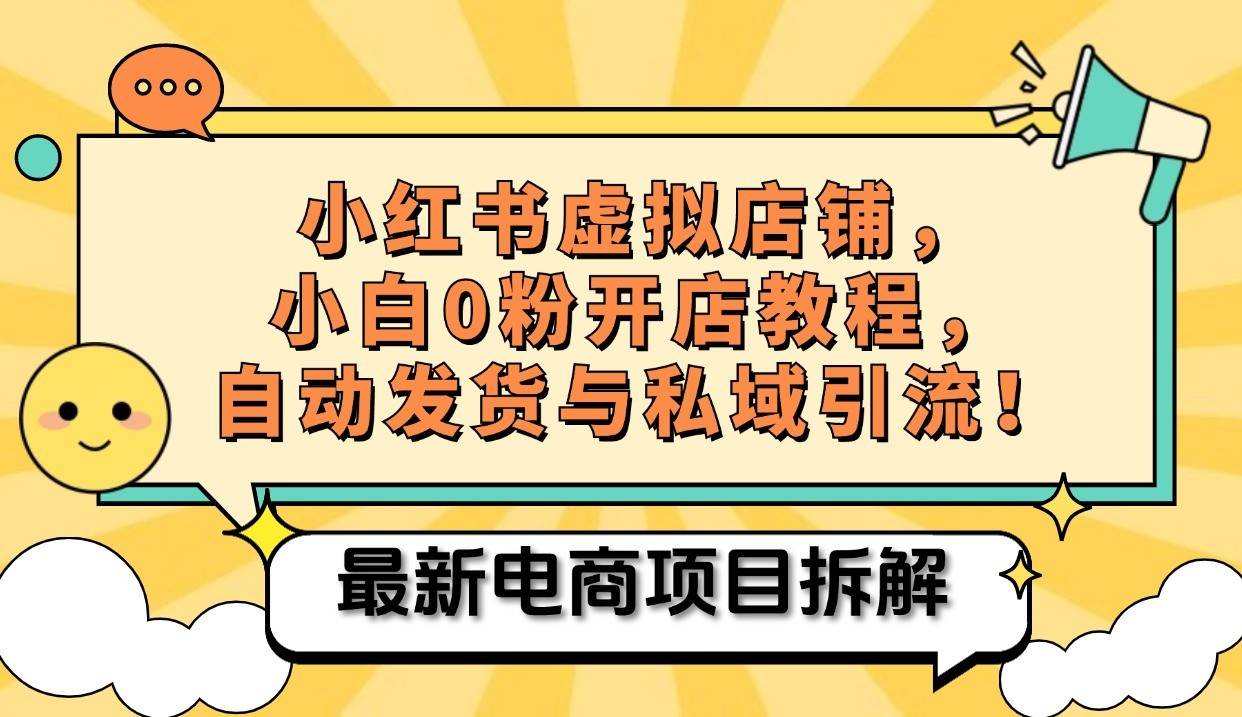 小红书电商，小白虚拟类目店铺教程，被动收益+私域引流插图