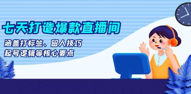 （13382期）七天打造爆款直播间：涵盖打标签、留人技巧、起号逻辑等核心要点插图