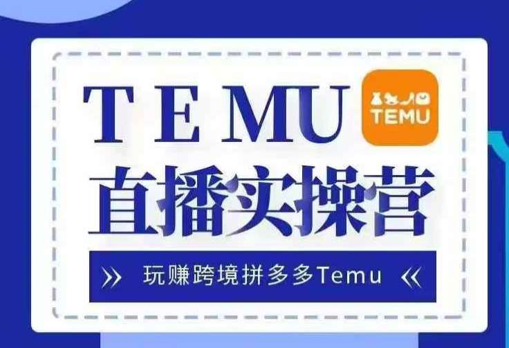 Temu直播实战营，玩赚跨境拼多多Temu，国内电商卷就出海赚美金插图