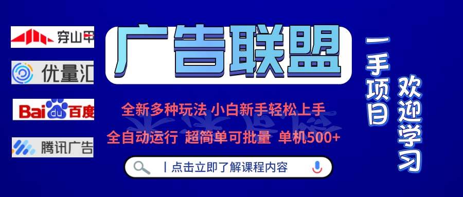 （13258期）广告联盟 全新多种玩法 单机500+  全自动运行  可批量运行插图