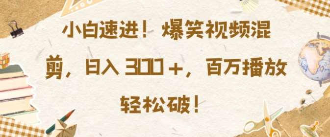 小白速进，爆笑视频混剪，日入3张，百万播放轻松破【揭秘】插图